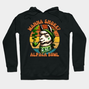 wanna smoke alpaca bowl Hoodie